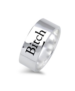 Bitch Silver Rings NSR-02